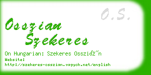 osszian szekeres business card